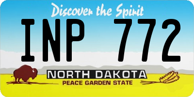 ND license plate INP772