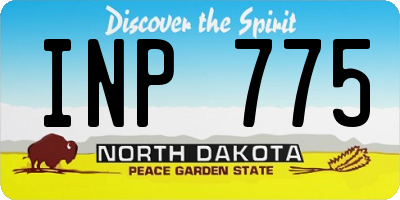 ND license plate INP775
