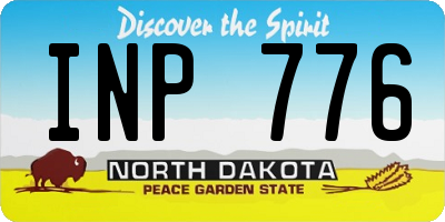 ND license plate INP776