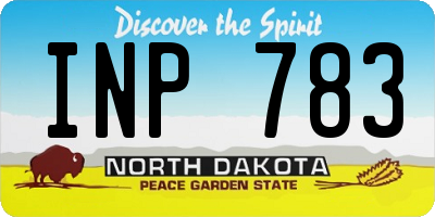 ND license plate INP783