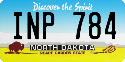 ND license plate INP784