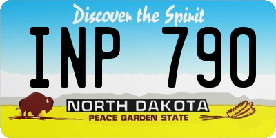 ND license plate INP790