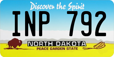 ND license plate INP792
