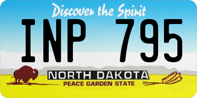 ND license plate INP795