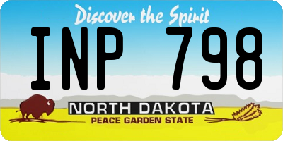 ND license plate INP798