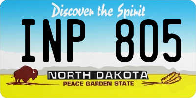 ND license plate INP805