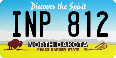 ND license plate INP812