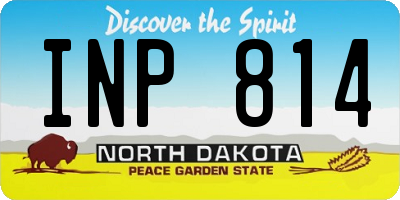 ND license plate INP814