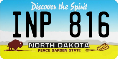 ND license plate INP816