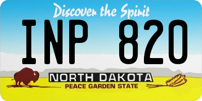 ND license plate INP820