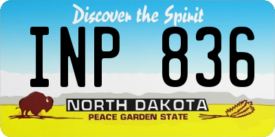 ND license plate INP836