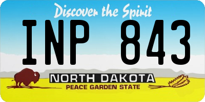 ND license plate INP843
