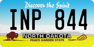 ND license plate INP844