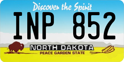 ND license plate INP852