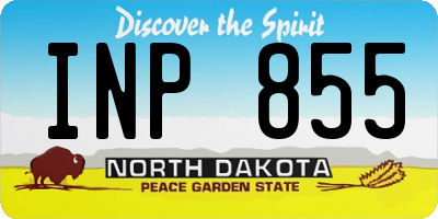 ND license plate INP855