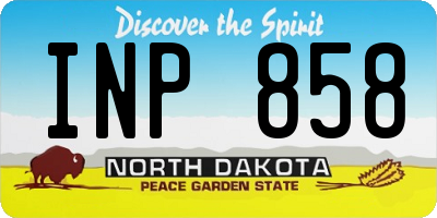 ND license plate INP858