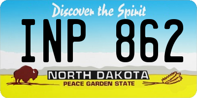 ND license plate INP862
