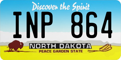 ND license plate INP864