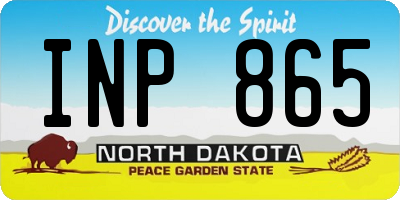 ND license plate INP865