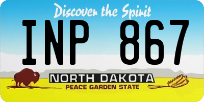 ND license plate INP867