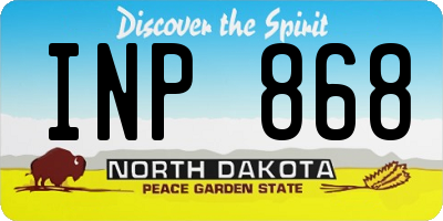 ND license plate INP868