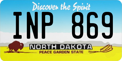 ND license plate INP869