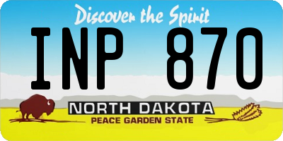 ND license plate INP870