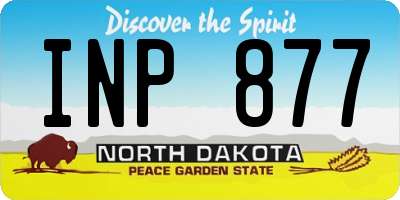 ND license plate INP877