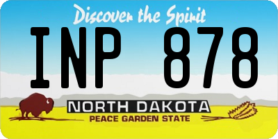 ND license plate INP878