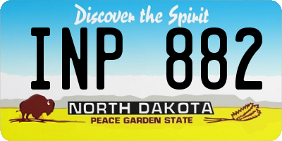 ND license plate INP882