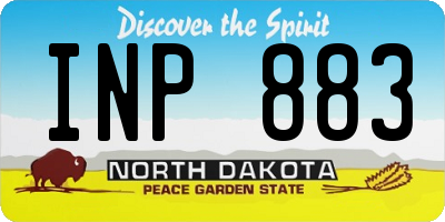 ND license plate INP883