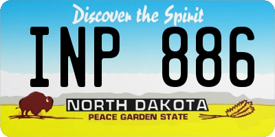 ND license plate INP886