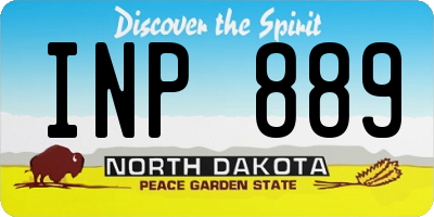 ND license plate INP889