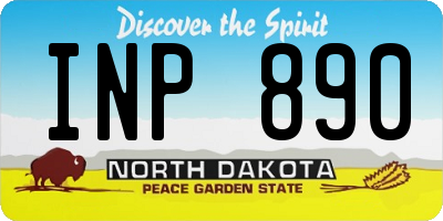 ND license plate INP890