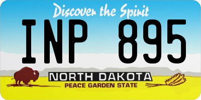 ND license plate INP895