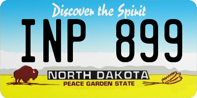 ND license plate INP899