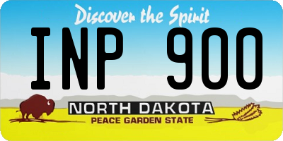 ND license plate INP900