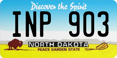 ND license plate INP903