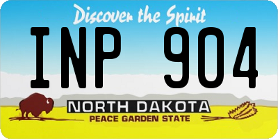 ND license plate INP904