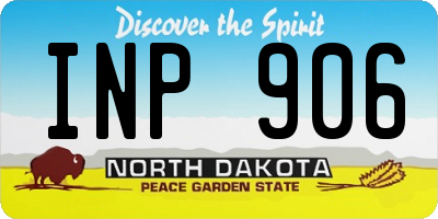 ND license plate INP906