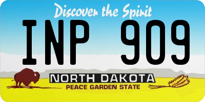 ND license plate INP909