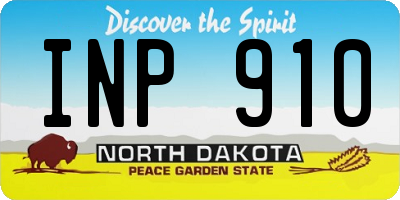 ND license plate INP910
