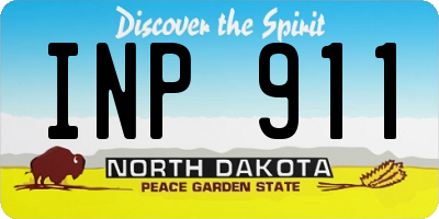 ND license plate INP911