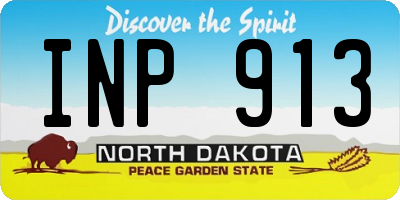 ND license plate INP913