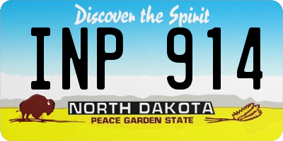 ND license plate INP914