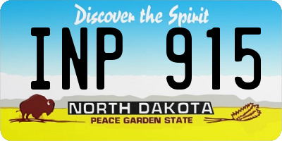 ND license plate INP915