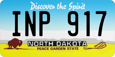 ND license plate INP917