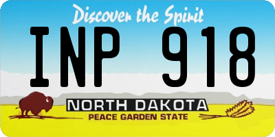 ND license plate INP918
