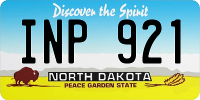 ND license plate INP921