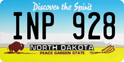 ND license plate INP928